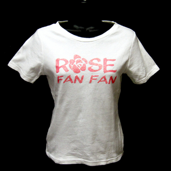 ROSE FAN FAN◆ラメプリントTシャツ